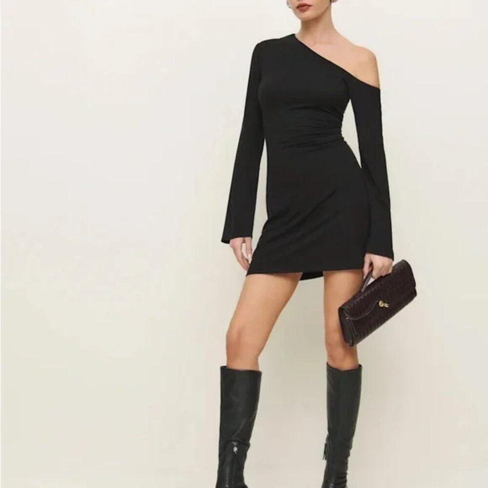 Reformation Black Willow Knit Mini Dress. Sz: XS